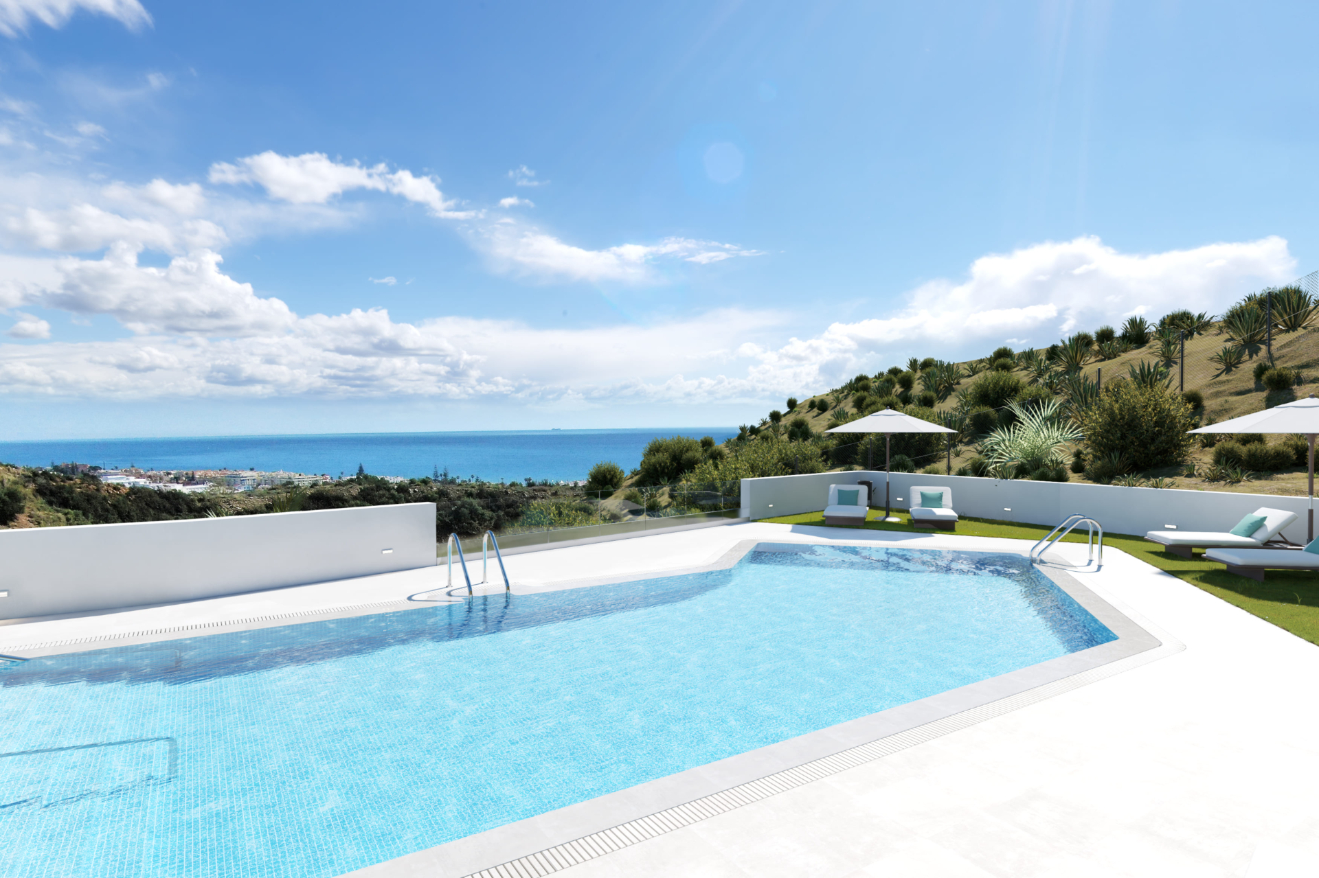 piscina mirador con vistas al mediterráneo